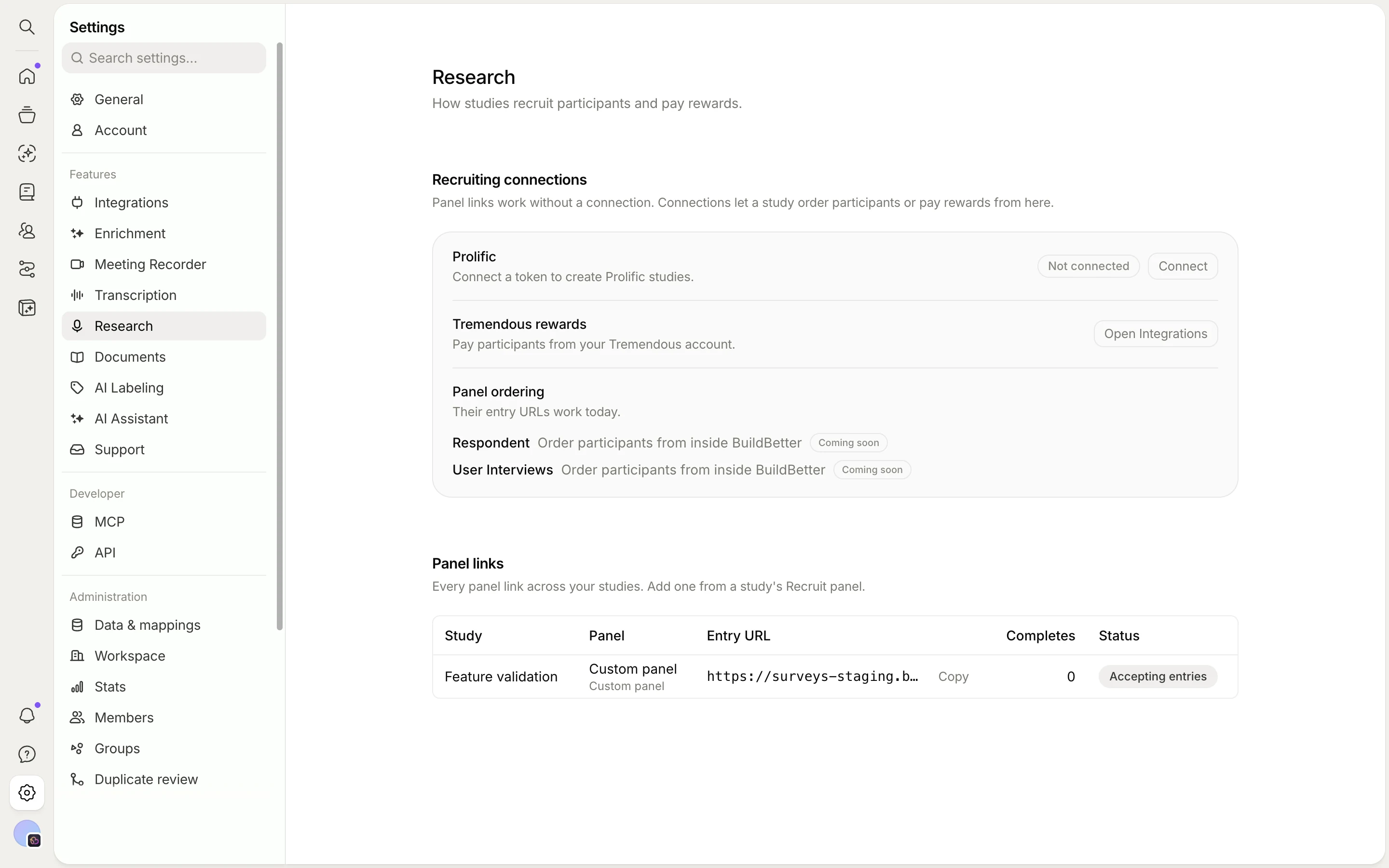BuildBetter interface: Reach the right people.