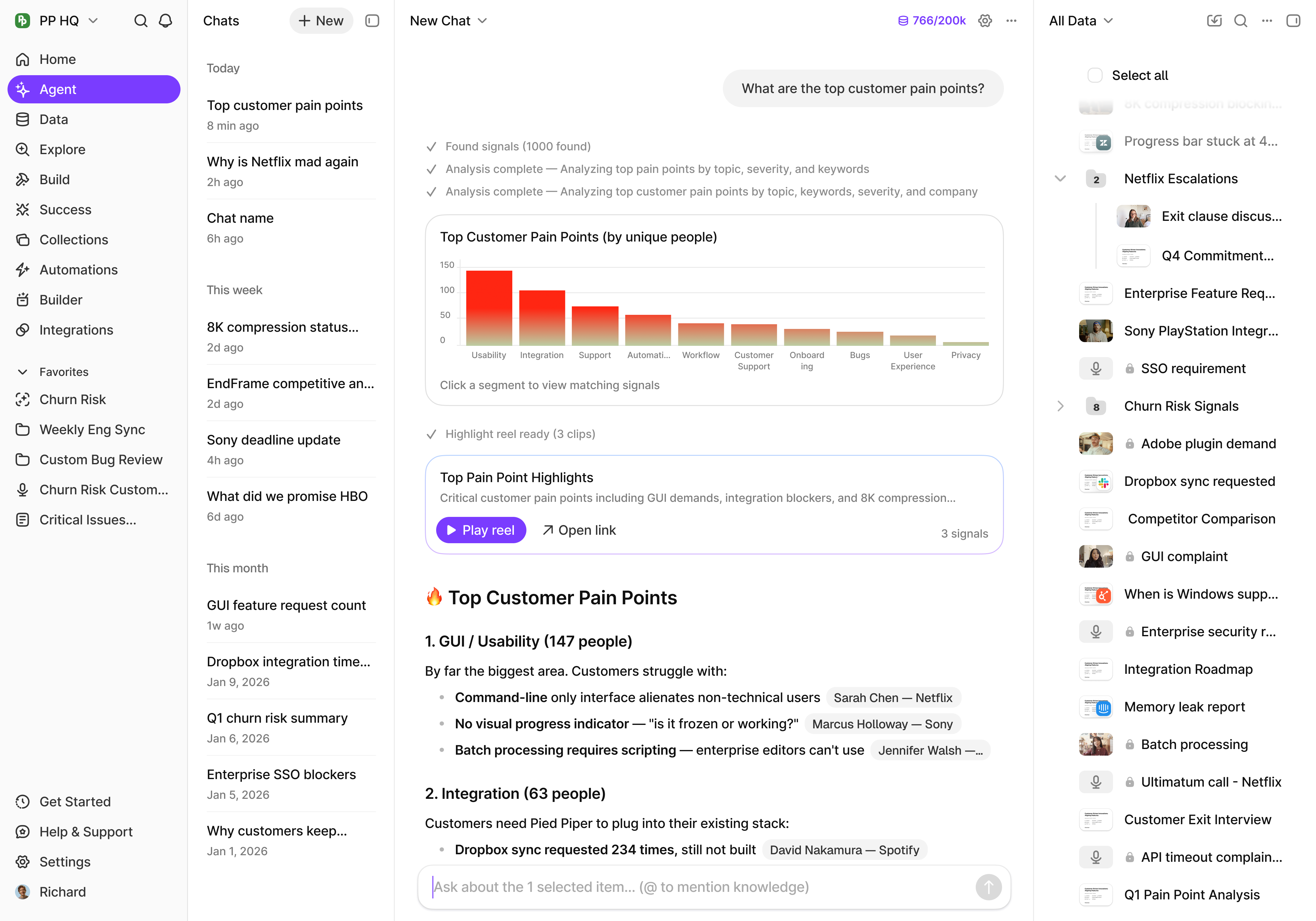 BuildBetter chat interface