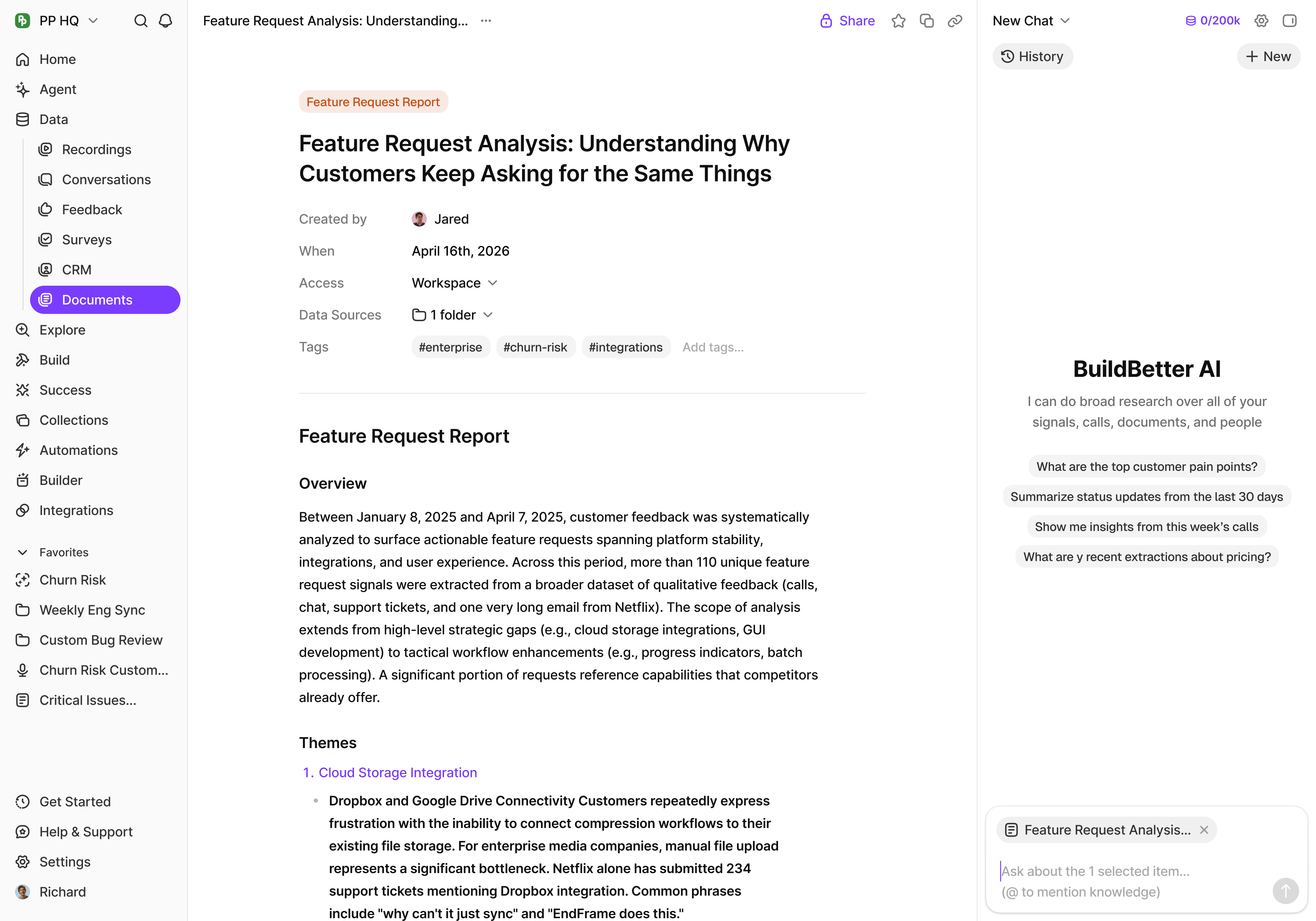 Document generation interface